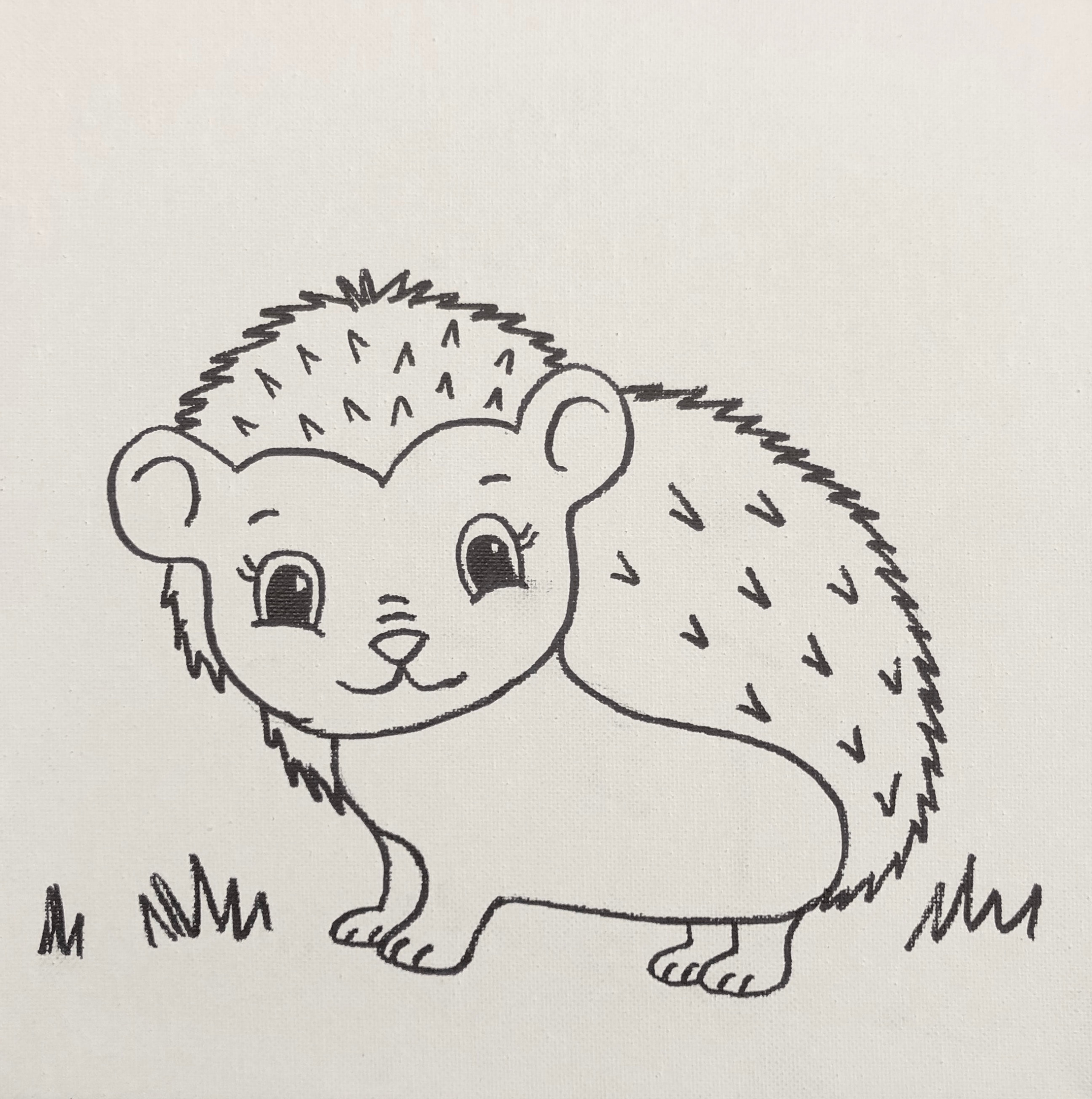 Hedgehog Canvas Kit | Cactus Kids Art Studio